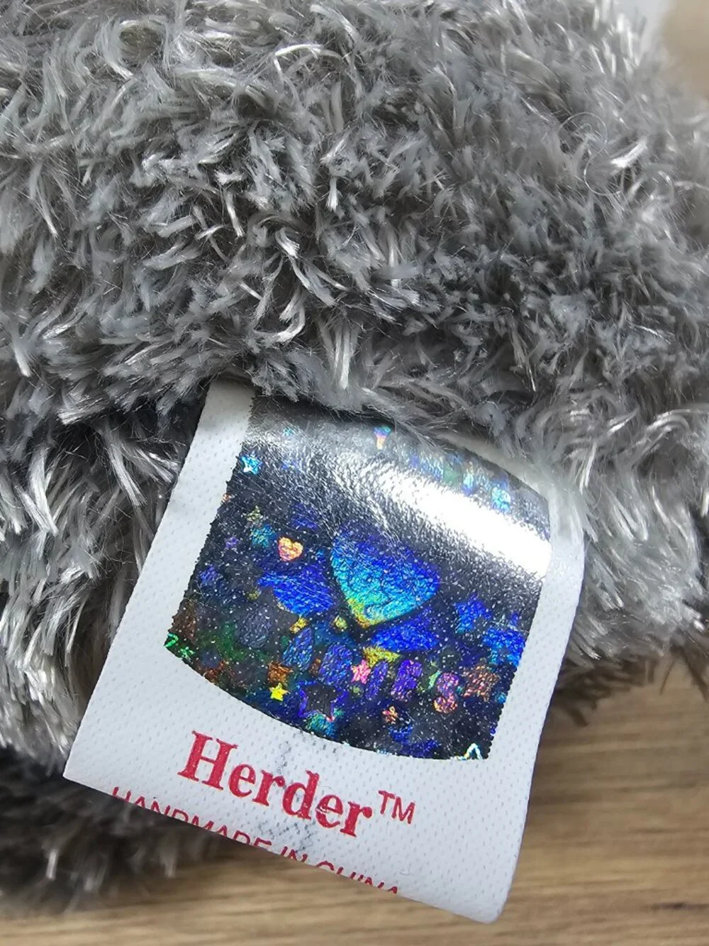 Ty Beanie Babies Herder Sheepdog Beanbag Plush Toy White Gray w/ Tags VTG 2002